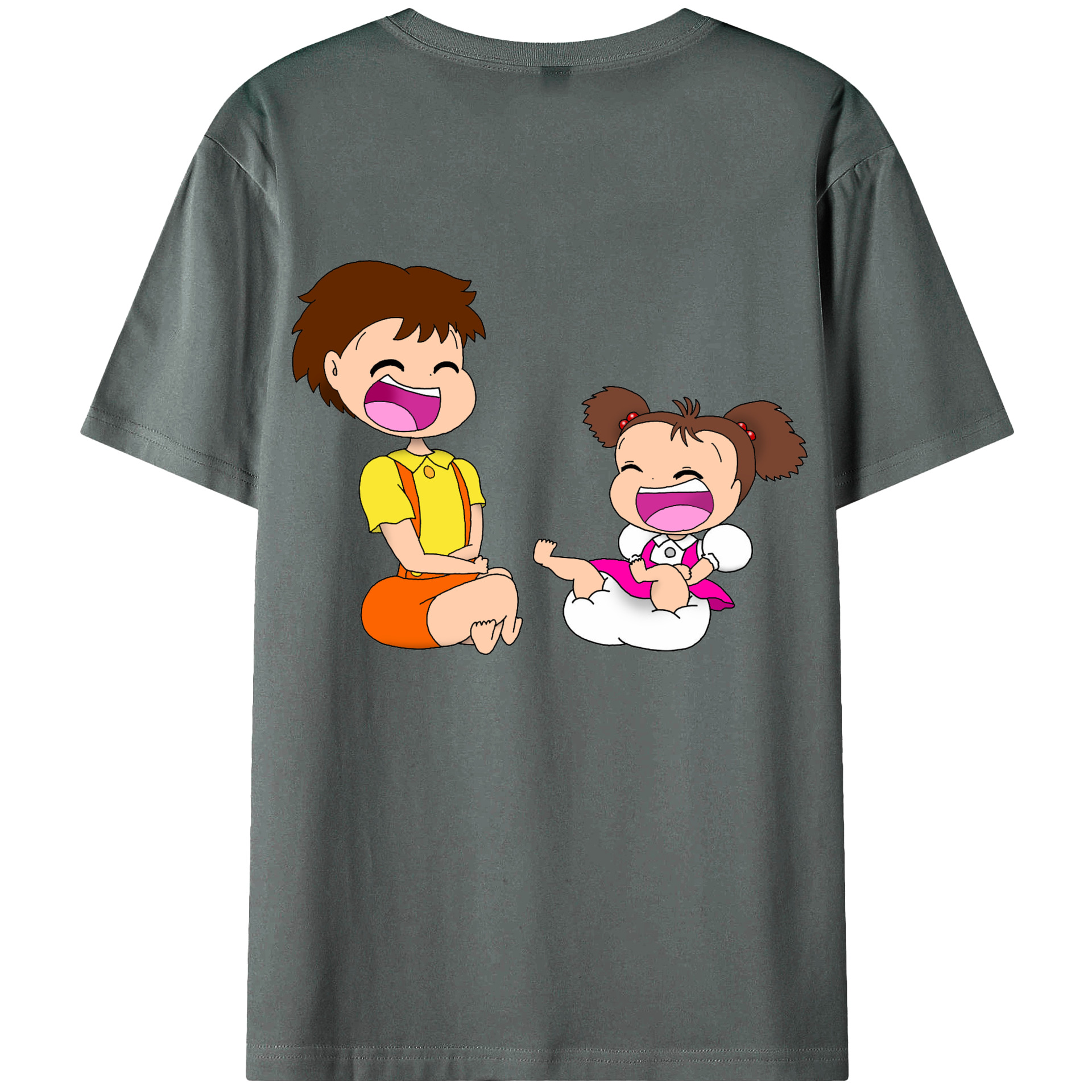 （画像用） となりのトトロ 草壁メイ 草壁サツキ My Neighbor Totoro Satsuki Kusakabe Mei Kusakabe 綿100％半袖Tシャツ（背面プリント）